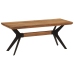 Banco de comedor madera maciza acacia y acero 110x40x46 cm