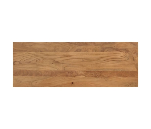 Banco de comedor madera maciza acacia y acero 110x40x46 cm