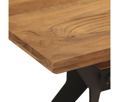 Banco de comedor madera maciza acacia y acero 110x40x46 cm