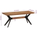 Banco de comedor madera maciza acacia y acero 110x40x46 cm