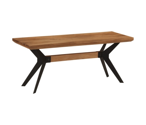 Banco de comedor madera maciza acacia y acero 110x40x46 cm