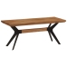 Banco de comedor madera maciza acacia y acero 110x40x46 cm