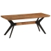 Banco de comedor madera maciza acacia y acero 110x40x46 cm