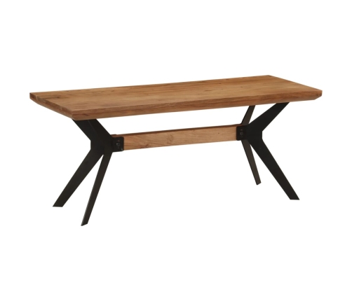 Banco de comedor madera maciza acacia y acero 110x40x46 cm