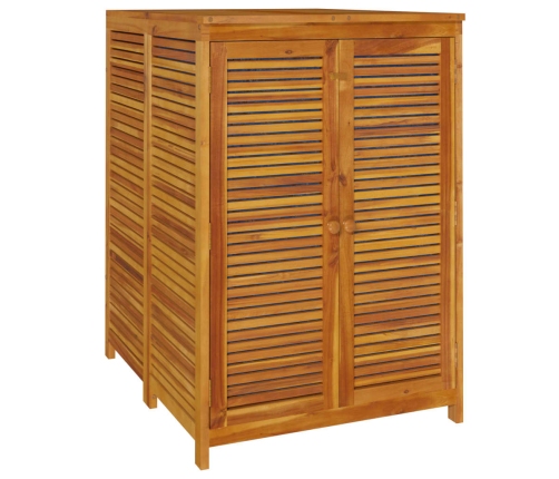 Caja de almacenaje de jardín madera maciza acacia 70x87x104 cm