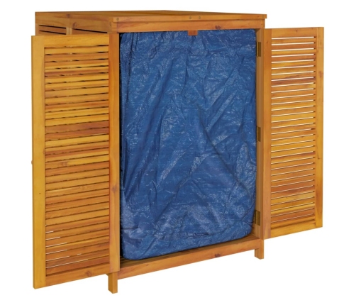 Caja de almacenaje de jardín madera maciza acacia 70x87x104 cm