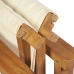 Sillas de director plegables 2 uds madera maciza teca crema