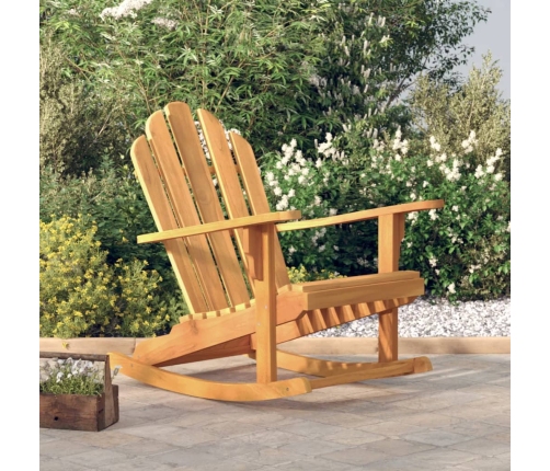 Silla mecedora de jardín Adirondack madera de teca 79x100x103cm