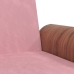 Sofá cama con portavasos terciopelo rosa