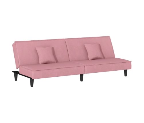 Sofá cama terciopelo rosa