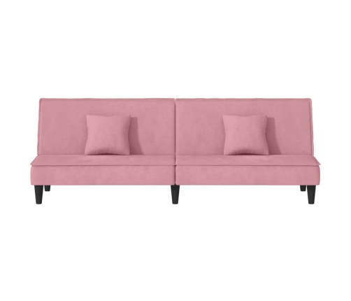 Sofá cama terciopelo rosa