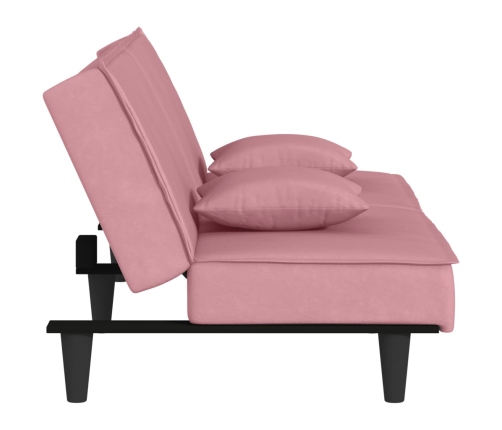 Sofá cama terciopelo rosa