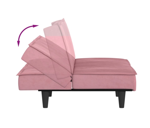 Sofá cama terciopelo rosa