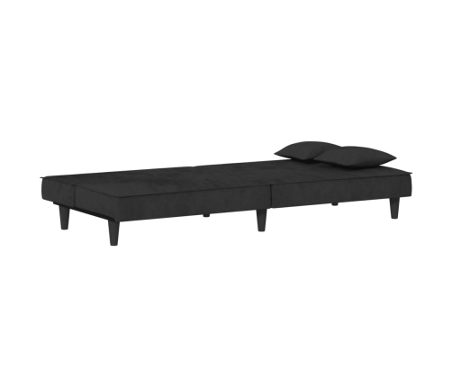 Sofá cama de terciopelo negro