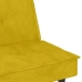 Sofá cama con portavasos terciopelo amarillo