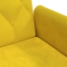 Sofá cama con reposabrazos terciopelo amarillo