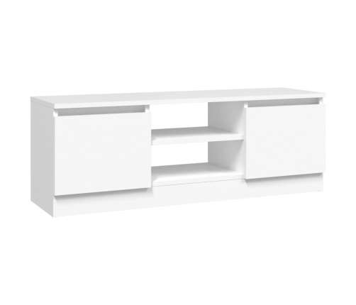 Mueble de TV con puerta blanco 102x30x36 cm