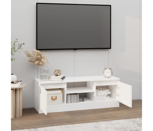 Mueble de TV con puerta blanco 102x30x36 cm