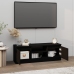 vidaXL Mueble de TV con puerta negro 102x30x36 cm