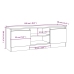 vidaXL Mueble de TV con puerta roble Sonoma 102x30x36 cm