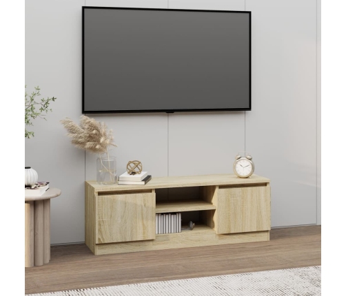 vidaXL Mueble de TV con puerta roble Sonoma 102x30x36 cm