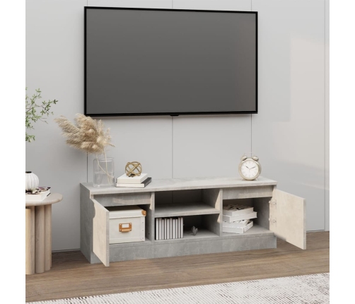 vidaXL Mueble de TV con puerta gris hormigón 102x30x36 cm