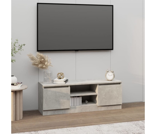 vidaXL Mueble de TV con puerta gris hormigón 102x30x36 cm