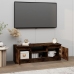 vidaXL Mueble de TV con puerta roble ahumado 102x30x36 cm