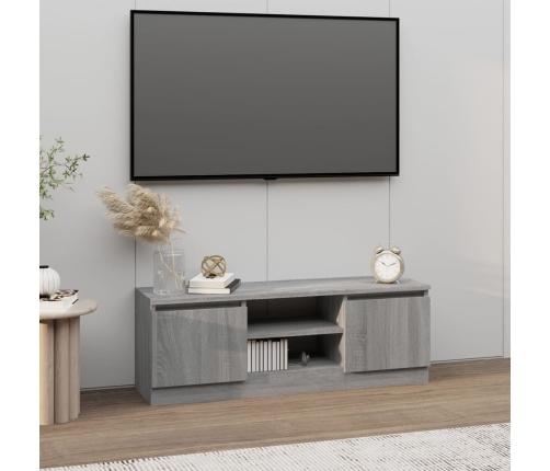 Mueble de TV con puerta gris Sonoma 102x30x36 cm