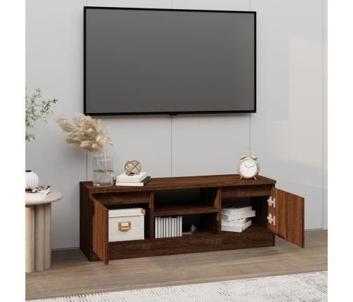 vidaXL Mueble de TV con puerta roble marrón 102x30x36 cm