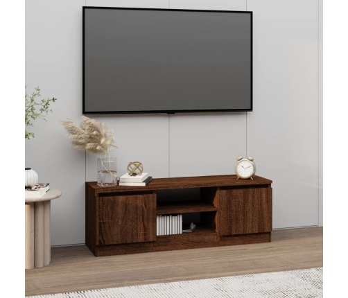 vidaXL Mueble de TV con puerta roble marrón 102x30x36 cm