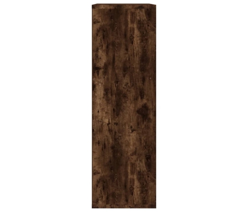 vidaXL Estantería/Aparador madera contrachapada roble humo 50x25x80 cm