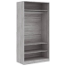 Armario de madera contrachapada gris Sonoma 100x50x200 cm