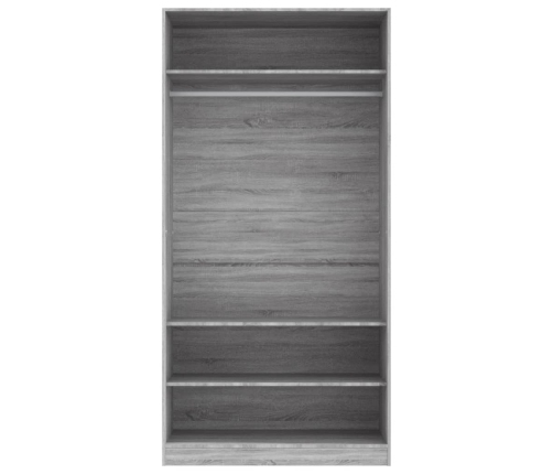 Armario de madera contrachapada gris Sonoma 100x50x200 cm