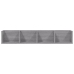 vidaXL Estante de pared para CD madera contrachapada gris 100x18x18 cm