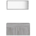 Set de muebles de baño 2 pzas madera contrachapada gris sonoma