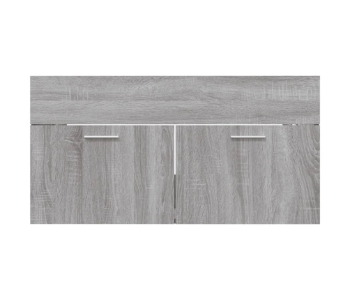 Set de muebles de baño 2 pzas madera contrachapada gris sonoma