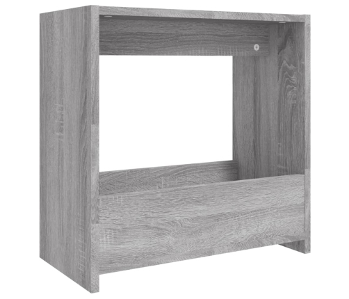 Mesa auxiliar madera contrachapada gris Sonoma 50x26x50 cm