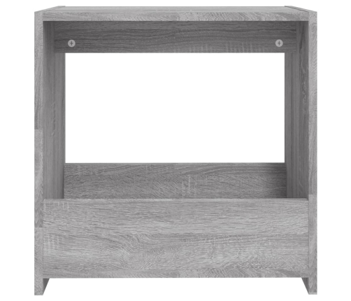 Mesa auxiliar madera contrachapada gris Sonoma 50x26x50 cm