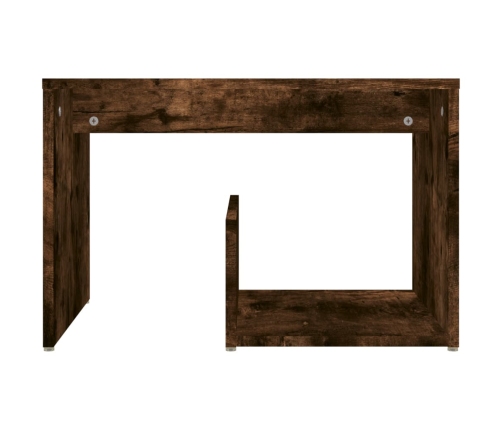 vidaXL Mesa auxiliar madera contrachapada roble ahumado 59x36x38 cm