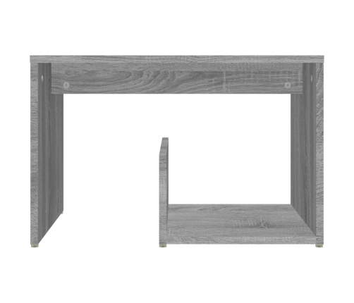 Mesa auxiliar madera contrachapada gris Sonoma 59x36x38 cm