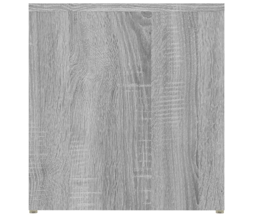 Mesa auxiliar madera contrachapada gris Sonoma 59x36x38 cm