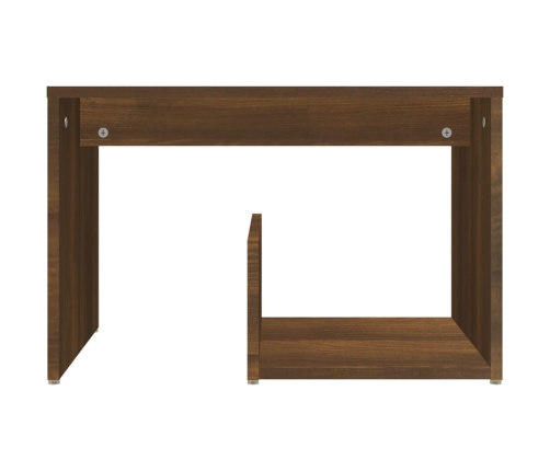 Mesa auxiliar madera contrachapada roble marrón 59x36x38 cm