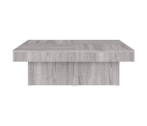 Mesa de centro madera contrachapada gris Sonoma 90x90x28 cm