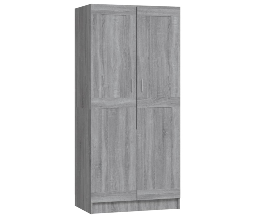 Armario de madera contrachapada gris Sonoma 82,5x51,5x180 cm