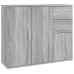 Aparador de madera contrachapada gris Sonoma 91x29,5x75 cm