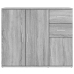 Aparador de madera contrachapada gris Sonoma 91x29,5x75 cm