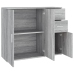 Aparador de madera contrachapada gris Sonoma 91x29,5x75 cm