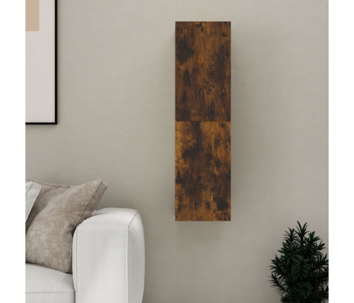 Mueble para TV de pared color roble ahumado 30,5x30x110 cm