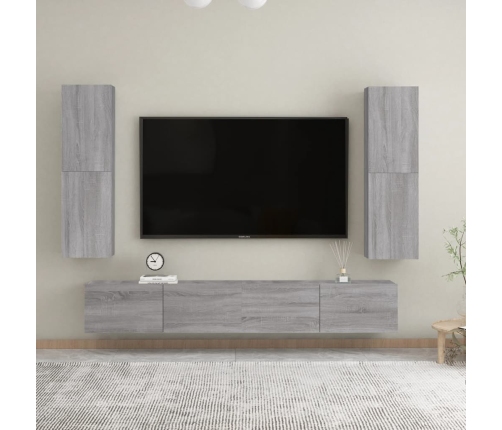 Mueble para TV de pared gris Sonoma 30,5x30x110 cm